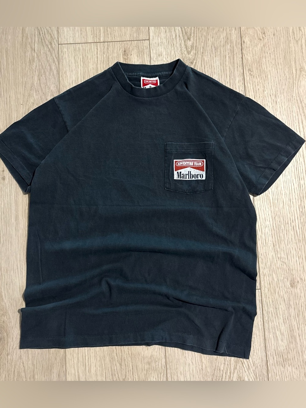Marlboro Snake Pass Faded Pocket Tee Shirt Western Double Sided Rare Size Large